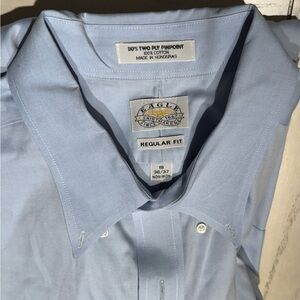 Men's Blue Regular Fit Dress Shirt